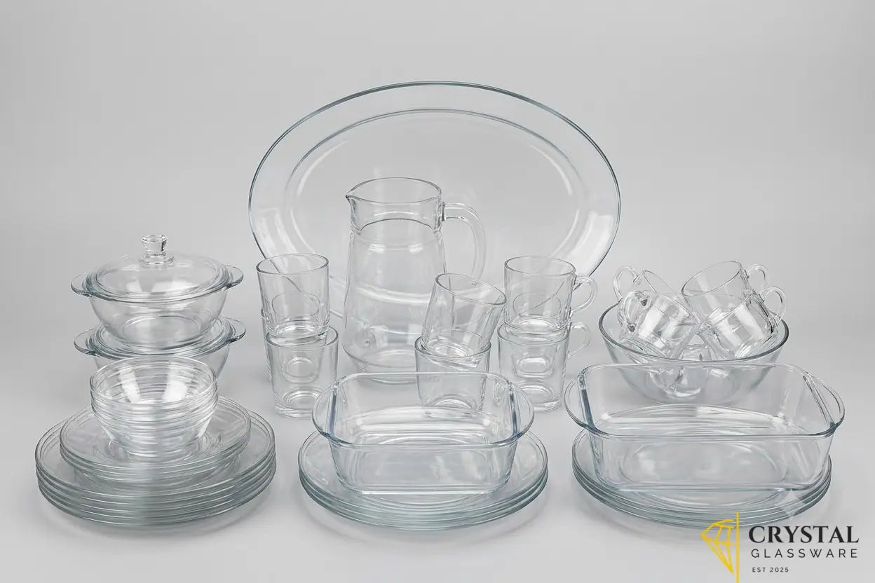 Delisoga 54 Pcs Glass dinner set 